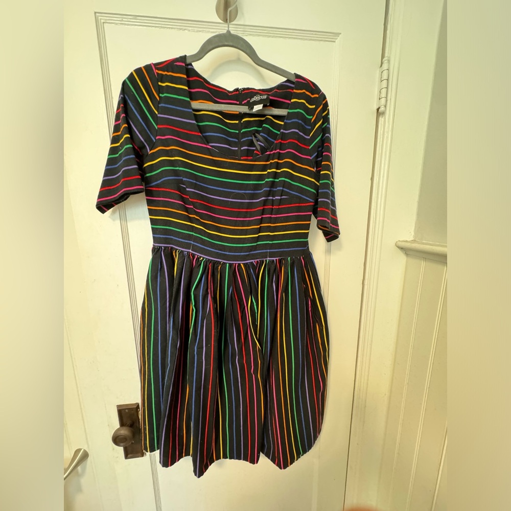 Collectif Striped Dress-UK14/L